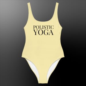 One-Piece Polistic Yoga Swimsuit Yellow